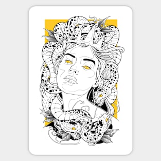 Neo-Traditional Medusa Portrait Sticker